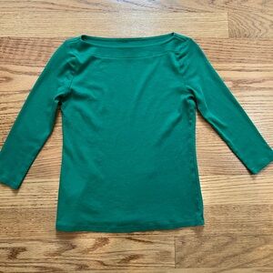 Ann Taylor Green 3/4 Length Shirt XS